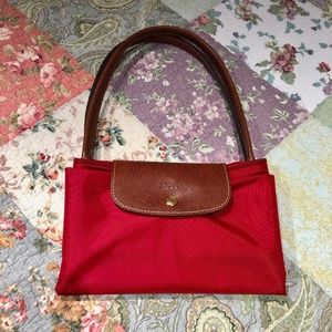 Longchamp Le Pliage Large Red Shoulder Tote Bag